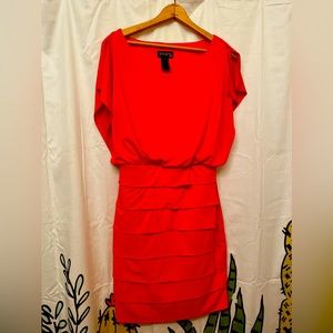 Super cute coral rose dress with slit open sleeves size 10